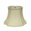 Homeroots 13 in. Ivory Reversed Oval Monay Shantung Lampshade 469636